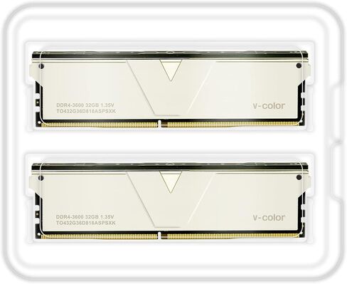 V-Color Skywalker Plus DDR4 64GB (32GBx2) 4266MHz (PC4-34100) CL19 Gaming Desktop Ram Memory Hynix IC Dual Rank 1.5V - Silver (TO432G42D819CSPSXK) in Saudi Arabia