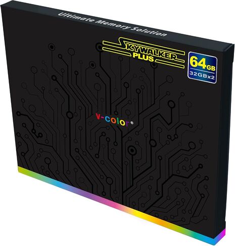 V-Color Skywalker Plus DDR4 64GB (32GBx2) 4266MHz (PC4-34100) CL19 Gaming Desktop Ram Memory Hynix IC Dual Rank 1.5V - Silver (TO432G42D819CSPSXK) in Saudi Arabia