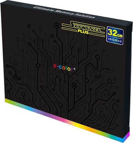 V-Color Skywalker Plus DDR4 64GB (32GBx2) 4266MHz (PC4-34100) CL19 Gaming Desktop Ram Memory Hynix IC Dual Rank 1.5V - Silver (TO432G42D819CSPSXK) in Saudi Arabia