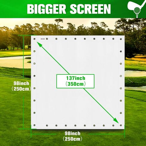 شاشة تأثير aikeec Golf Simulator: شبكة ضرب منزلية بطول 10 أقدام × 8.5 أقدام لممارسة جهاز العرض in Saudi Arabia