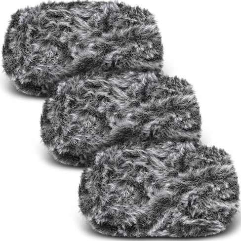 Threlaco 3 Skeins Faux Fur Yarn Soft Fur Yarn Fluffy Yarn Plush Chunky Knit Yarn Winter Eyelash Yarn for Knitting Crocheting Crafting Blanket Rug Clothes, Total Length 3 X105 ft in Saudi Arabia