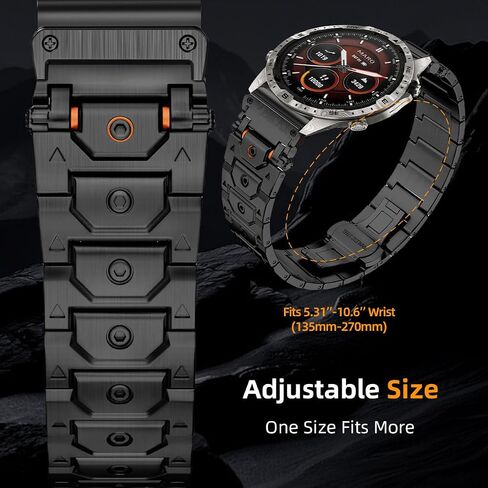 نطاقات فولاذية من Titan Titan 22 مم متوافقة مع Fenix ​​8 47mm/7/6/5 النطاق ، المعدن الميكانيكي السريع السريع مع مشبك قابلة للطي لـ Epix Gen 2 47mm/Forerunner 745/935/945/955/965/45mm غريزة 3/2/MARQ ، الرجال ، الرجال in Kuwait