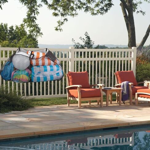 Pool Float Storage Mesh Bag, Pool Float Net Organizer for Pool Inflatable Balls Toys, Floats Ring, Pool Noodles Rafts and Pool Accessories, Black in Saudi Arabia