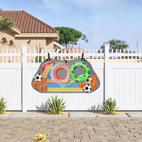 Pool Float Storage Mesh Bag, Pool Float Net Organizer for Pool Inflatable Balls Toys, Floats Ring, Pool Noodles Rafts and Pool Accessories, Black in Saudi Arabia