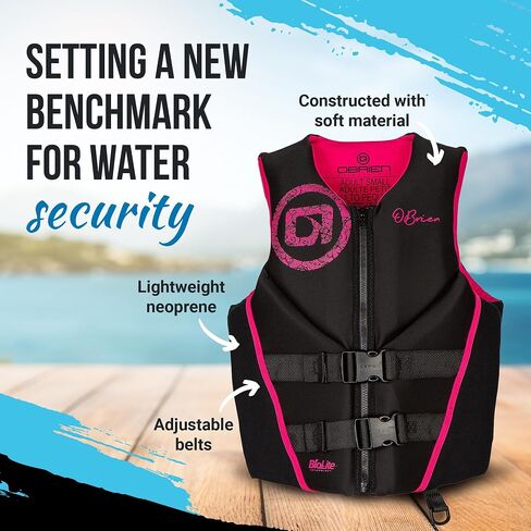 O'Brien Women's Traditional Neoprene USCGA Life Jacket, Coral, Small in Saudi Arabia