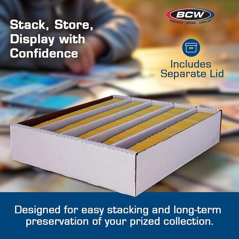 BCW 5000 Count Card Storage Box with Full Lid - 5 Pack in Saudi Arabia