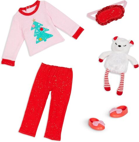 Glitter Girls - Ladybug Shimmer Pajama Top & Pant Regular Outfit - 14-inch Doll Clothes & Accessories Toys, 36 months to 144 months in Kuwait