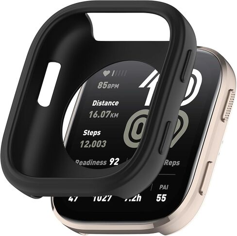 مناسب لـ Amazfit Bip 6 Case ، غلاف واقي الإطار القذيف Sistfit Silicone Protection Case لـ Amazfit Bip 6 A2435 Smartwatch (أسود) in Kuwait