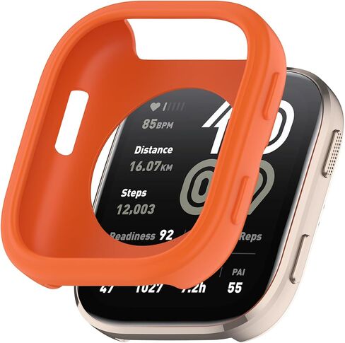 مناسب لـ Amazfit Bip 6 Case ، غلاف واقي الإطار القذيف Sistfit Silicone Protection Case لـ Amazfit Bip 6 A2435 Smartwatch (أسود) in Kuwait