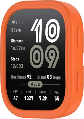مناسب لـ Amazfit Bip 6 Case ، غلاف واقي الإطار القذيف Sistfit Silicone Protection Case لـ Amazfit Bip 6 A2435 Smartwatch (أسود) in Kuwait