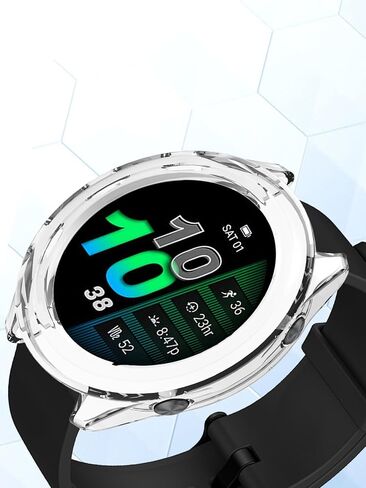 (2 حزمة) حالة Garmin Forerunner 970 Premium Running Smartwatch ، حامي غطاء مصدٍ خفيفة الوزن رفيع الناعم لـ Garmin Forerunner 970 ، (شفاف + أسود شفاف) in Kuwait