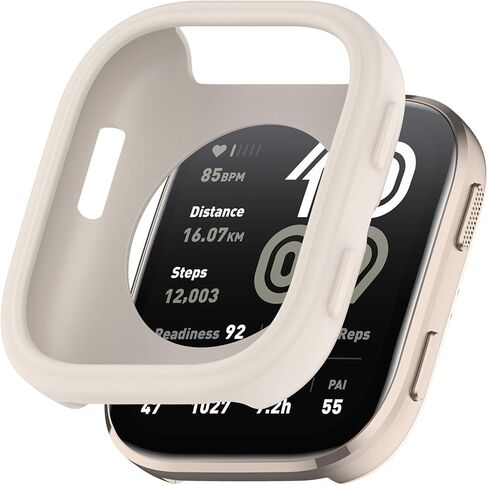 Fit for Amazfit Bip 6 Case, Soft Silicone Protective Case Bumper Sleeve Shell Frame Protector Cover for Amazfit Bip 6 A2435 Smartwatch (Black) in Kuwait