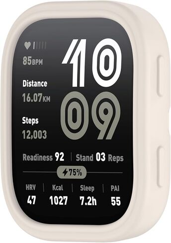 Fit for Amazfit Bip 6 Case, Soft Silicone Protective Case Bumper Sleeve Shell Frame Protector Cover for Amazfit Bip 6 A2435 Smartwatch (Black) in Kuwait