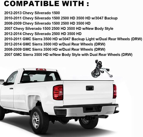 PIT66 Right Tail Light Lamp Wiring Harness, Compatible with 07-14 Chevy Silverado/08-14 GMC Sierra in Saudi Arabia