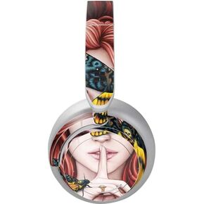 Skinit Decal Audio Skin Compatible with Surface Headphones - Originally Designed Gothic Woman and Death Moth Butterflies by Sarah Richter Design