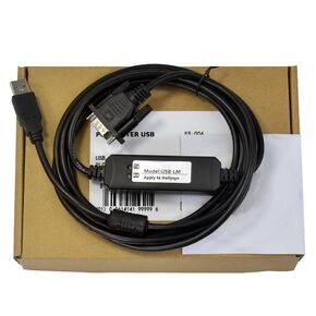 USB-LM Applicable PLC Debugging Cable Programming Cable Data Cable PC Communication Download Cable Dual Chip Design Industrial Grade 3 Meter