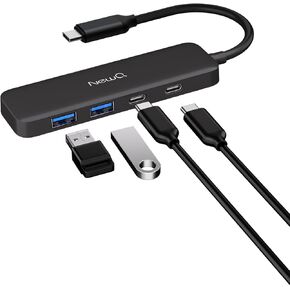 Dual USB C USB A 3.0 Hub: USB-C Hub 4 Ports with 2* Type-C 3.0 and 2* USB-A 3.0, Ultra Slim Portable USB Splitter Adapter for Laptop, PS5, Flash Drive, HDD, Xbox, Printer, Mouse, Keyboard (15 cm) in Kuwait