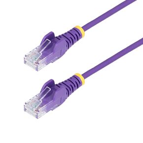 StarTech.com 4ft Purple Slim CAT6 Ethernet Cable, Snagless RJ45, LSZH, 28AWG Pure Bare Copper, Slim Network Patch Cable/Cord