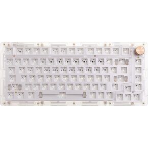 GK Gamakay SN75 75 ٪ Mechanical Keyboard Kit ، عبر مجموعة مفاتيح TRI-MOIN الساخنة القابلة للبرمجة ، مجموعة لوحة المفاتيح المخصصة اللاسلكية RGB ، لوحة صوتية صوتية PCB (أبيض حليبي)