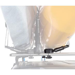 Rhino-Rack J Folding Kayak Carrier Extension, Includes 2 Padded Buckle Tie Downs & Two Straps, Double Your Carrying Capacity, Black (S512X)