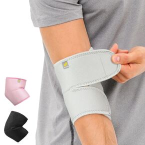 Bracoo Elbow Brace for Tendonitis Women Men, Tennis Elbow Compression Sleeve Wrap Support, Golfer's Elbow, Bursitis, Sprains, Strains, Sports Injury Recovery Joint, Arthritis Pain Relief, ES10
