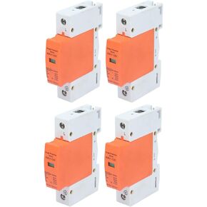 Breaker Device,4Pcs 1P Protective Device DIN Rail Mounting SPD House Arrester Protector AC 420V RMU1‑C60 (Imax: 60kA)