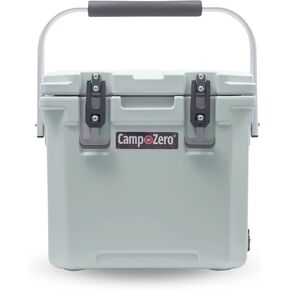 CAMP-ZERO 12L-12.6 Quart Portable Hard Cooler Ice Chest, Perfect for Drinks, Lunch, Beach, Picnics, Boating, Camping and Travel with 2 Molded-in Cup Holders and Folding Aluminum Handle