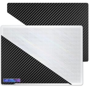 ArmorSuit MilitaryShield Black Carbon Fiber Skin Vinyl Wrap for ASUS ROG Zephyrus G14 [14 inch] (2022) - Lid