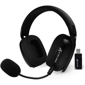 MAMBASNAKE×Attack Shark L80PRO Gaming Headset, Lightweight Over-Ear Gaming Headphones,Wired/BT/2.4G Wireless,Dual Microphone Stereo Surround Sound Low Latency for PC/Smartphone/Laptop/Tablet-White