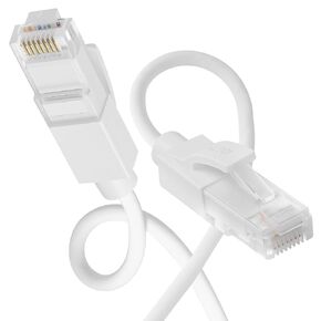 Liquid Silicone Ethernet Cable 30FT, Cat.6a 10Gbps Network Cord, RJ45 LAN Cable for Gaming, PC, TV, Tablet, Labtop, Router (White)