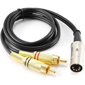 CablesOnline, 3ft 7-Pin Din Male to 2-RCA Male Professional Grade Audio Cable for Bang & Olufsen, Naim, Quad...Stereo Systems, BO-2703K