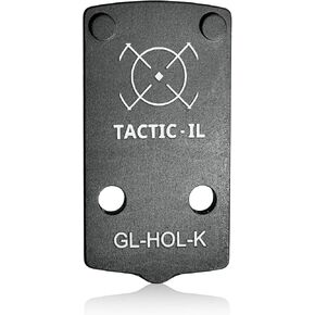 Aluminum Adapter Plate for Glock 43X/48 | MOS Hellcat PRO/OSP Holosun 407k/507 | Aluminum Adapter Plate with Black Hard Anodized Finish (2 Holes)
