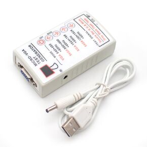 Signal Source VGA Generator, LCD HD TV Display Screen Measuring Tool Projector Recovery Maintenance Test with USB Cable