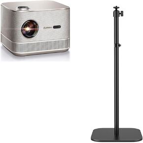 BOOM 3 3-in-1 Smart Projector with 360° rotatable 15.75"-47.24" Height Adjustable Floor Stand, DoIby Audio & 36W Speakers, Auto Focus & Keystone, NetfIix Official 500 ANSI Video Projector