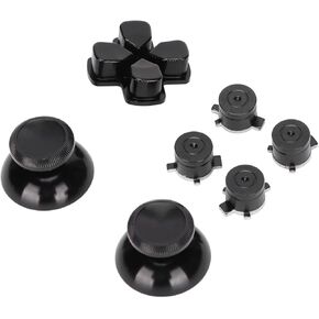 Yctze Aluminum Alloy ABXY Buttons and Metal Thumbsticks Replacement Kit for Controller - Enhance Your Gaming Experience with Joystick and Key Upgrade (#11)