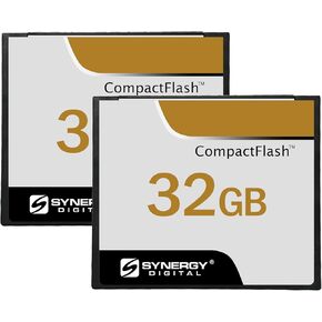 Synergy Digital 32GB Compact Flash Memory Cards, Compatible with Canon Powershot A10 Digital Camera - 50MB/s - Pack of 2