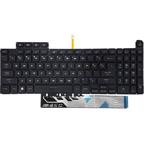 Replacement Keyboard for Asus TUF Gaming F15 A15 FX507 FX507Z FA507 FA507R F17 A17 FX517 FX517Z FX707 FX707Z FA707 FA707R Series Laptop with Backlit Keyboard US Layout (Black)