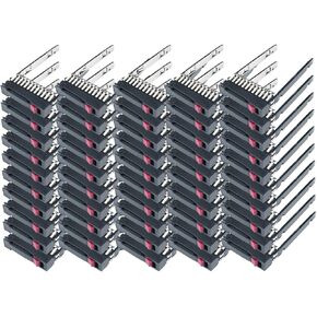 50 Pack Hard Drive Bracket 500223-001 500223-002 SSD Caddy 2.5 Hard Drive Tray Caddy Compatible with HP Proliant G5 G6 G7 DL380 DL360 DL580 BL460c ML350 ML370 ML570