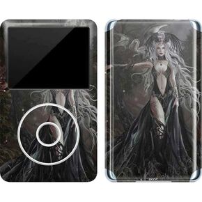 Skinit Decal MP3 Player Skin Compatible with iPod Classic (6th Gen) 80GB - Originally Designed Gothic Princess with Silver Dragon by Nene Thomas Design