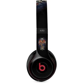 Skinit Decal Audio Skin Compatible with Beats Solo 2 Wireless - Originally Designed Gothic Dragon & Skull Cross by Sarah Richter Design