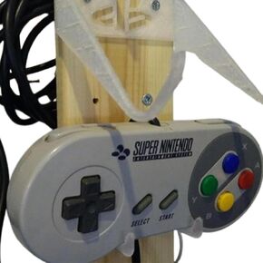 Controller Wall Mount for Nintendo SNES/Super Nintendo, Compact Gamepad Display Hook Dock Stand, Low-Profile Joypad Rack Hanger Cradle Base