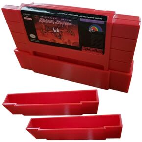 Cartridge Dust Cover 2-Pack Set for Nintendo SNES/Super Nintendo, Protective Sleeve Shell 3D Printed Accessory Pair, 18 Color Options, Low-Profile Game Cart Guard Case