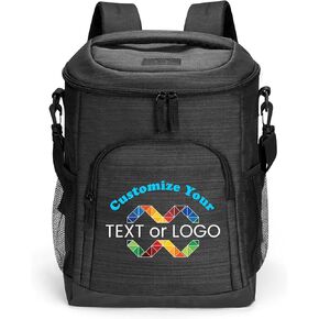 Custom Soft Cooler Bag - Personalize Your Insulated Bag | Backpack for Corporate Events or Gifts - Leak Proof Customizable Portable Cooler Bag Holds 24 Beer Cans - 15x10x7 - Customize 123