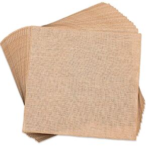 Menkxi 10 Pcs 20 x 20'' Burlap Squares Multipurpose Natural Burlap Fabric Burlap Centerpiece Burlap Placemats Farmhouse Gardening Country Crafts for Home Weddings Kitchen Table Decorations in Kuwait