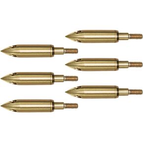 GPP 6PK 150 Grain Copper Arrow Heads Field Points Whistle Broadheads Archery Targeting Whistle Arrow Tips