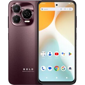 Bold K20 | 2025 | All-Day Battery | Unlocked | 6.7" HD+ Infinity Dot Display | 256/4GB | Triple 50MP Camera | US Version | US Warranty | (Gold)