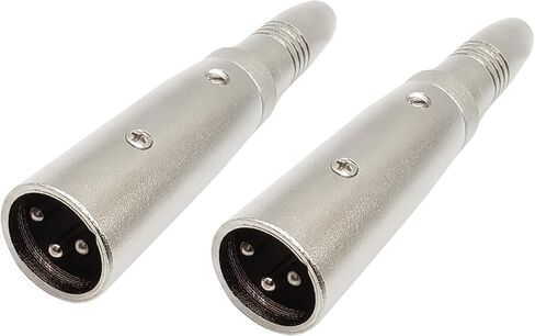 XLR to 1/4" Adapter 3PIN XLR Male to 6.35MM Female Adpapter Compatible with Microphone, Stereo, Mixer 2pcs in Kuwait
