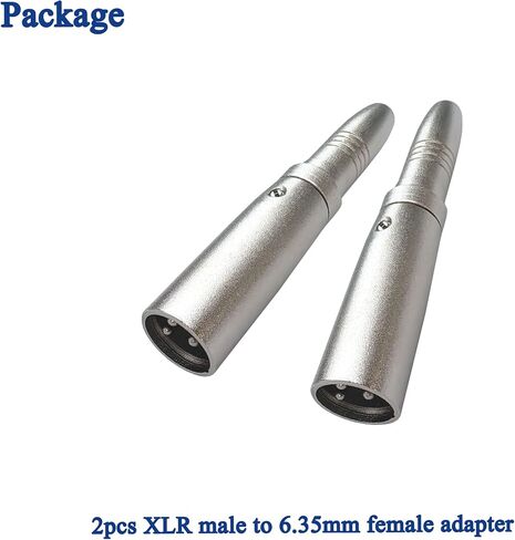 XLR to 1/4" Adapter 3PIN XLR Male to 6.35MM Female Adpapter Compatible with Microphone, Stereo, Mixer 2pcs in Kuwait