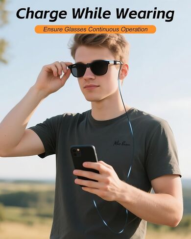 Charging Cable Compatible with Ray-Ban Meta Wayfarer, Skyler, Headliner Smart-Glassers, Charging Cable with Type C Charging Port for Phone/Charger/Powerbank/Laptop, 3.94ft in Saudi Arabia