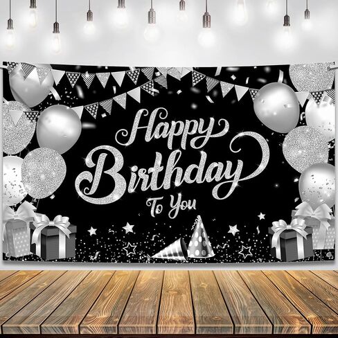 KatchOn, Happy Birthday Banner Blue and Gold - XtraLarge, 72x44 Inch | Happy Birthday Backdrop for Women | Happy Birthday Backdrop Banner, Happy Birthday Decorations | Blue and Gold Birthday Banner in Kuwait